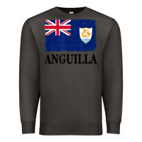 Smoke flag of anguilla   anguilla banner t shirt Premium Sweatshirt - linhVisuals