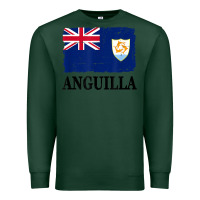 Sports Green flag of anguilla   anguilla banner t shirt Premium Sweatshirt - linhVisuals