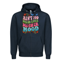 Navy ain't no hood like mother hood Zipper Hoodie - JahusDesignShop