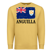 Antique Gold flag of anguilla   anguilla banner t shirt Premium Sweatshirt - linhVisuals