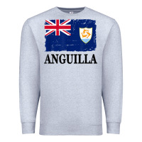 Heather Grey flag of anguilla   anguilla banner t shirt Premium Sweatshirt - linhVisuals