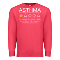 Cardinal funny asthma awareness one star rating inhaler wheezy breath t shirt Premium Sweatshirt - linhVisuals