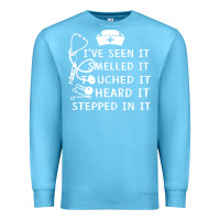 Ocean Blue nurse t  shirt nurse i've seen it smelled it touched it t  shirt Premium Sweatshirt - linhVisuals