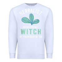 White funny herbalist because a witch is frowned upon herbalism t shirt Premium Sweatshirt - linhVisuals
