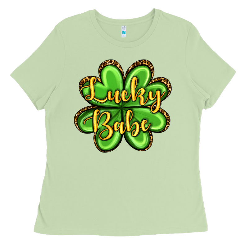St. Patrick's Lucky Babe Ladies Tee by OliviaCreatesArt | Teevron