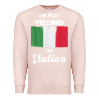 Pale Pink i'm not yelling i'm italian t shirt Premium Sweatshirt - linhVisuals