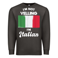 Smoke i'm not yelling i'm italian t shirt Premium Sweatshirt - linhVisuals