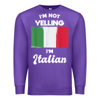 Purple i'm not yelling i'm italian t shirt Premium Sweatshirt - linhVisuals