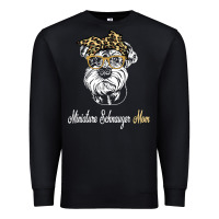 Black birthday and mother's day gift miniature schnauzer mom t shirt Premium Sweatshirt - linhVisuals