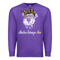 Purple birthday and mother's day gift miniature schnauzer mom t shirt Premium Sweatshirt - linhVisuals