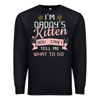 Black daddy's kitten ddlg littlespace daddy dom cgl t shirt Premium Sweatshirt - linhVisuals