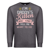 Charcoal Heather daddy's kitten ddlg littlespace daddy dom cgl t shirt Premium Sweatshirt - linhVisuals