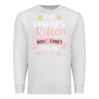 Oatmeal Heather daddy's kitten ddlg littlespace daddy dom cgl t shirt Premium Sweatshirt - linhVisuals