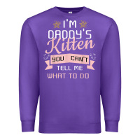Purple daddy's kitten ddlg littlespace daddy dom cgl t shirt Premium Sweatshirt - linhVisuals