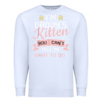 White daddy's kitten ddlg littlespace daddy dom cgl t shirt Premium Sweatshirt - linhVisuals
