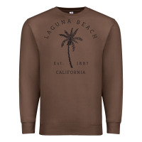 Chestnut retro cool laguna beach california palm tree unique novelty sweatshirt Premium Sweatshirt - linhVisuals