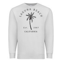 Dove Grey retro cool laguna beach california palm tree unique novelty sweatshirt Premium Sweatshirt - linhVisuals