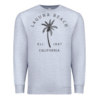 Heather Grey retro cool laguna beach california palm tree unique novelty sweatshirt Premium Sweatshirt - linhVisuals