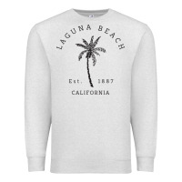 Oatmeal Heather retro cool laguna beach california palm tree unique novelty sweatshirt Premium Sweatshirt - linhVisuals