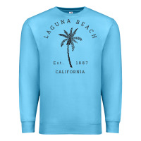 Ocean Blue retro cool laguna beach california palm tree unique novelty sweatshirt Premium Sweatshirt - linhVisuals