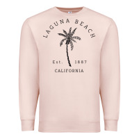 Pale Pink retro cool laguna beach california palm tree unique novelty sweatshirt Premium Sweatshirt - linhVisuals