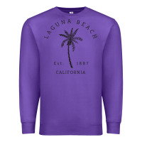 Purple retro cool laguna beach california palm tree unique novelty sweatshirt Premium Sweatshirt - linhVisuals