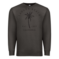 Smoke retro cool laguna beach california palm tree unique novelty sweatshirt Premium Sweatshirt - linhVisuals
