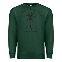 Sports Green retro cool laguna beach california palm tree unique novelty sweatshirt Premium Sweatshirt - linhVisuals