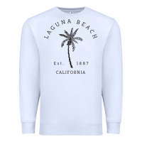 White retro cool laguna beach california palm tree unique novelty sweatshirt Premium Sweatshirt - linhVisuals
