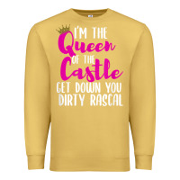 Antique Gold i’m the queen of the castle get down you dirty rascal t shirt Premium Sweatshirt - linhVisuals