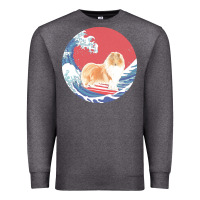Charcoal Heather rough collie t  shirt rough collie gifts   ocean waves surfing rough c Premium Sweatshirt - linhVisuals