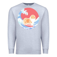 Heather Grey rough collie t  shirt rough collie gifts   ocean waves surfing rough c Premium Sweatshirt - linhVisuals
