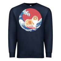 Navy rough collie t  shirt rough collie gifts   ocean waves surfing rough c Premium Sweatshirt - linhVisuals