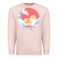 Pale Pink rough collie t  shirt rough collie gifts   ocean waves surfing rough c Premium Sweatshirt - linhVisuals