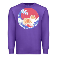 Purple rough collie t  shirt rough collie gifts   ocean waves surfing rough c Premium Sweatshirt - linhVisuals