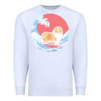 White rough collie t  shirt rough collie gifts   ocean waves surfing rough c Premium Sweatshirt - linhVisuals