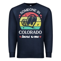 Navy someone in colorado loves me t  shirt someone in colorado loves me fun Premium Sweatshirt - linhVisuals