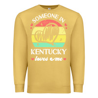 Antique Gold someone in kentucky loves me t  shirt someone in kentucky loves me fun Premium Sweatshirt - linhVisuals