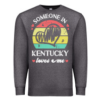 Charcoal Heather someone in kentucky loves me t  shirt someone in kentucky loves me fun Premium Sweatshirt - linhVisuals