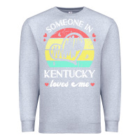 Heather Grey someone in kentucky loves me t  shirt someone in kentucky loves me fun Premium Sweatshirt - linhVisuals