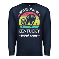 Navy someone in kentucky loves me t  shirt someone in kentucky loves me fun Premium Sweatshirt - linhVisuals