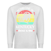 Oatmeal Heather someone in kentucky loves me t  shirt someone in kentucky loves me fun Premium Sweatshirt - linhVisuals
