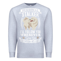 Heather Grey great pyrenees stalker great pyrenees gifts great pyrenees t shirt Premium Sweatshirt - linhVisuals