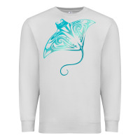 Dove Grey hawaii tribal manta ray hawaiian shirt shark lover t shirt Premium Sweatshirt - linhVisuals