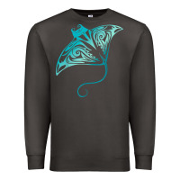 Smoke hawaii tribal manta ray hawaiian shirt shark lover t shirt Premium Sweatshirt - linhVisuals
