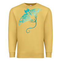 Antique Gold hawaii tribal manta ray hawaiian shirt shark lover t shirt Premium Sweatshirt - linhVisuals