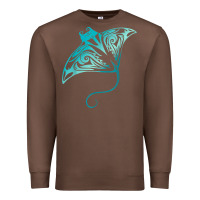 Chestnut hawaii tribal manta ray hawaiian shirt shark lover t shirt Premium Sweatshirt - linhVisuals