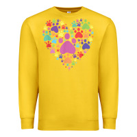 Lemon heart paw print dog cat lover valentines day t shirt Premium Sweatshirt - linhVisuals