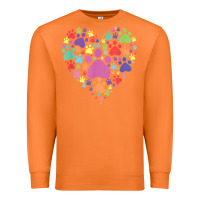 Carrot heart paw print dog cat lover valentines day t shirt Premium Sweatshirt - linhVisuals