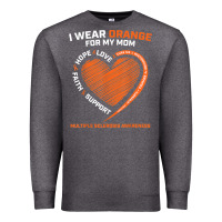 Charcoal Heather i wear orange for my mom ms multiple sclerosis awareness t shirt Premium Sweatshirt - linhVisuals